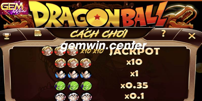 Các mức cược phù hợp với từng tệp người chơi trong Dragon Ball Gemwin