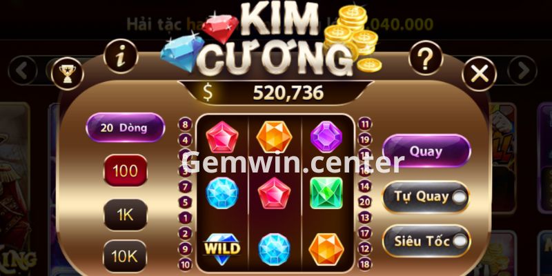 Những biểu tượng có trong cơ chế quay hũ Kim Cương GEMWIN